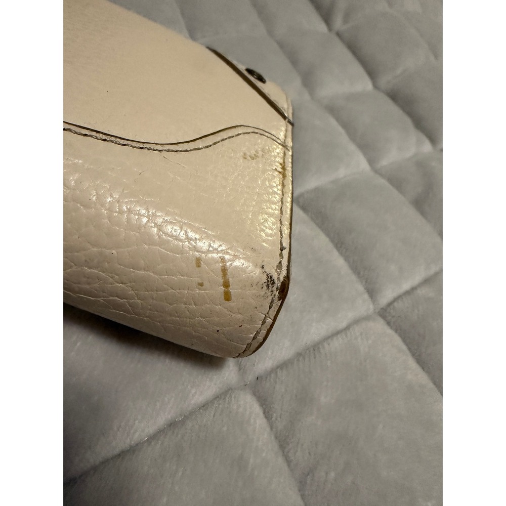 Coach Cream Pebbled Leather Trunk Style Zip Around Wallet - Picture 9 of 15